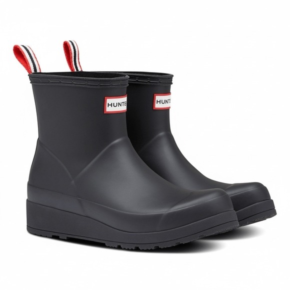 Hunter Play Short Waterproof Rain Boots Women's Size 10 US Black NIB